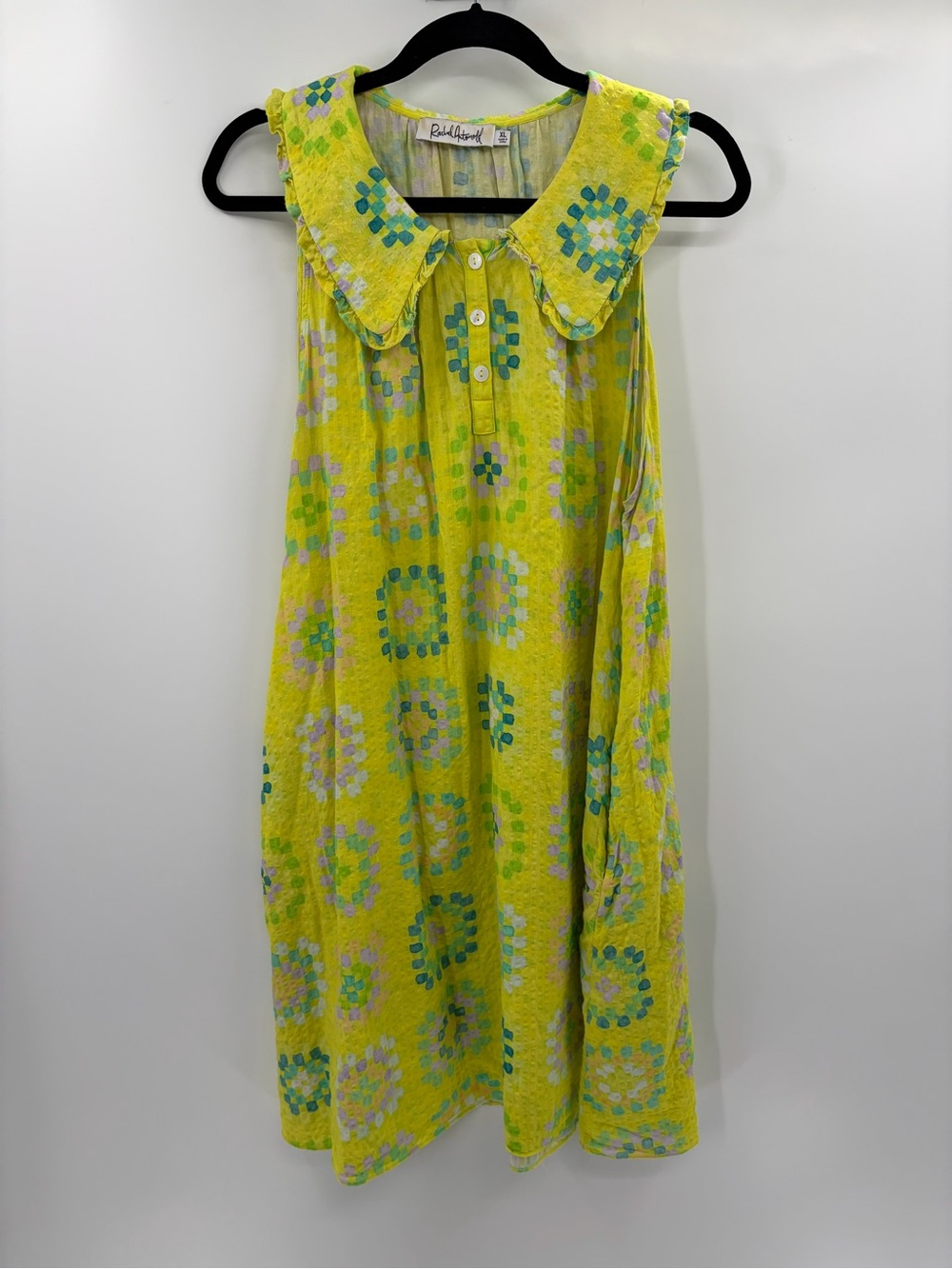 Rachel Antonoff bohemian Tanya trapeze sleeveless ruffle collar dress size xl - Picture 3 of 15
